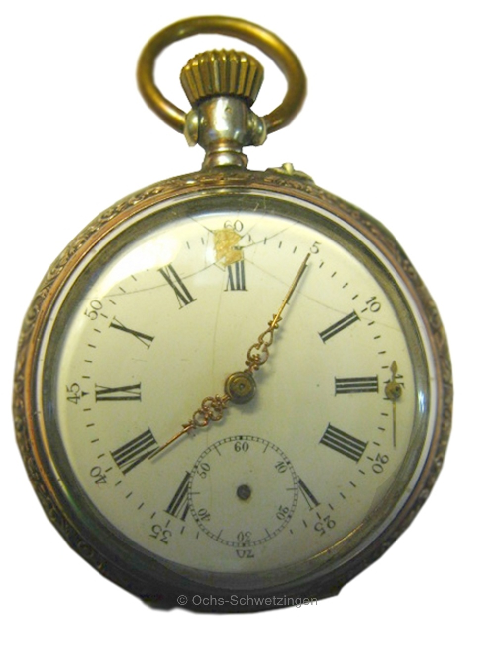 alte Taschenuhr Silber 5,4 cm - um 1900 (20)
