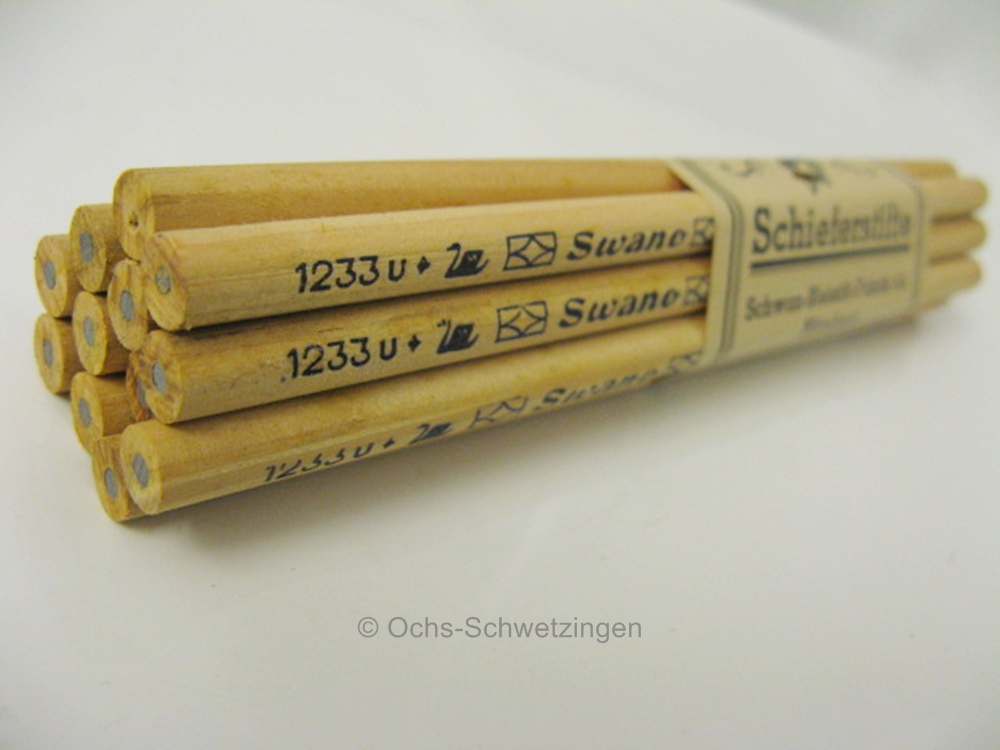 12 Schiefer - Stift  " Swano " mit Banderole  (002)