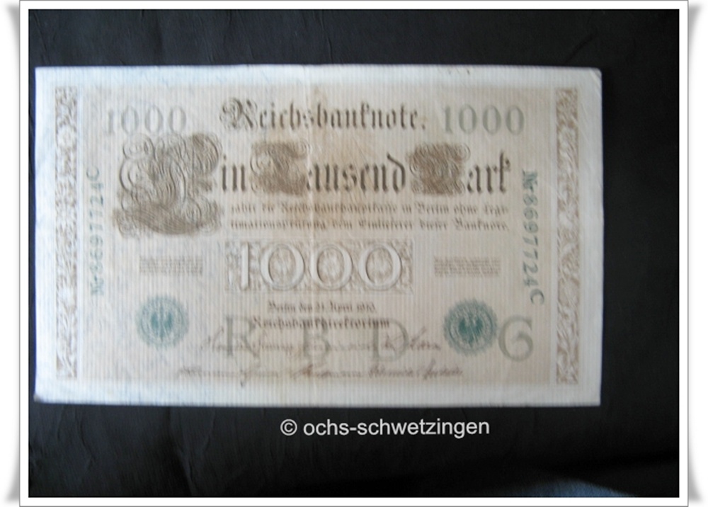 Banknote Germany 1000 Mark 1910 (P-44 - 11/2)