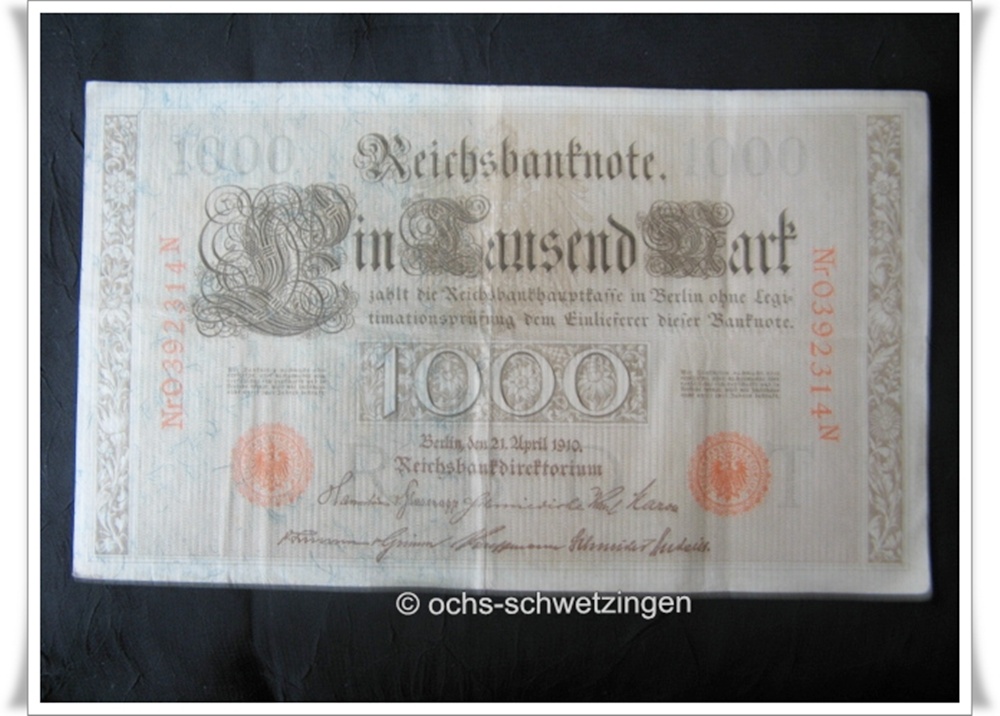 Banknote Germany 1000 Mark 1910 (P-44 - 11/3)