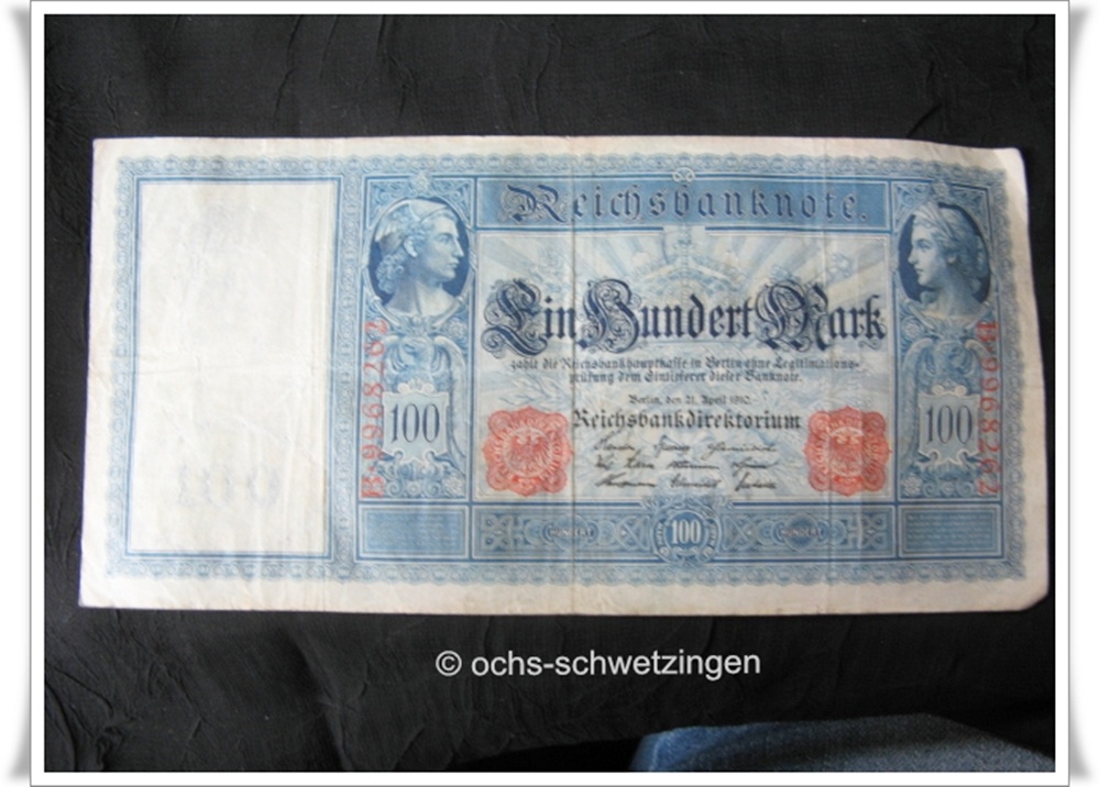 Banknote Germany 100 Mark 1910 (P-42 - 12/1)