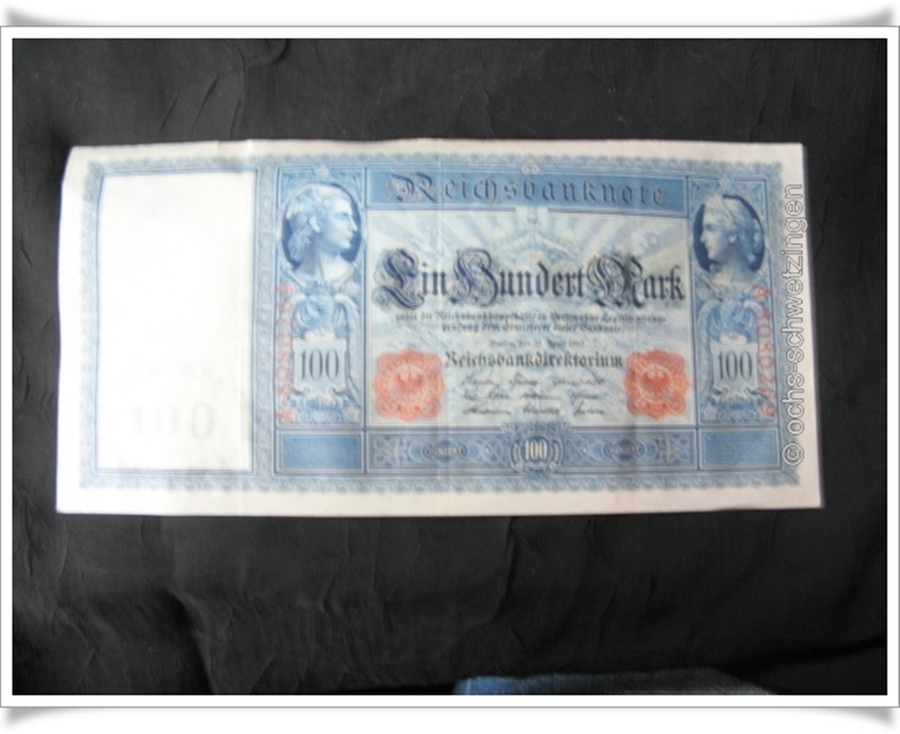 Banknote Germany 100 Mark 1910 (P-42 - 12/2)