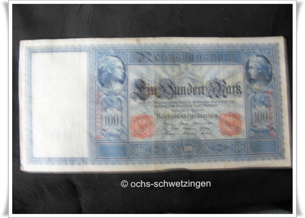 Banknote Germany 100 Mark 1910 (P-42 - 12/3)