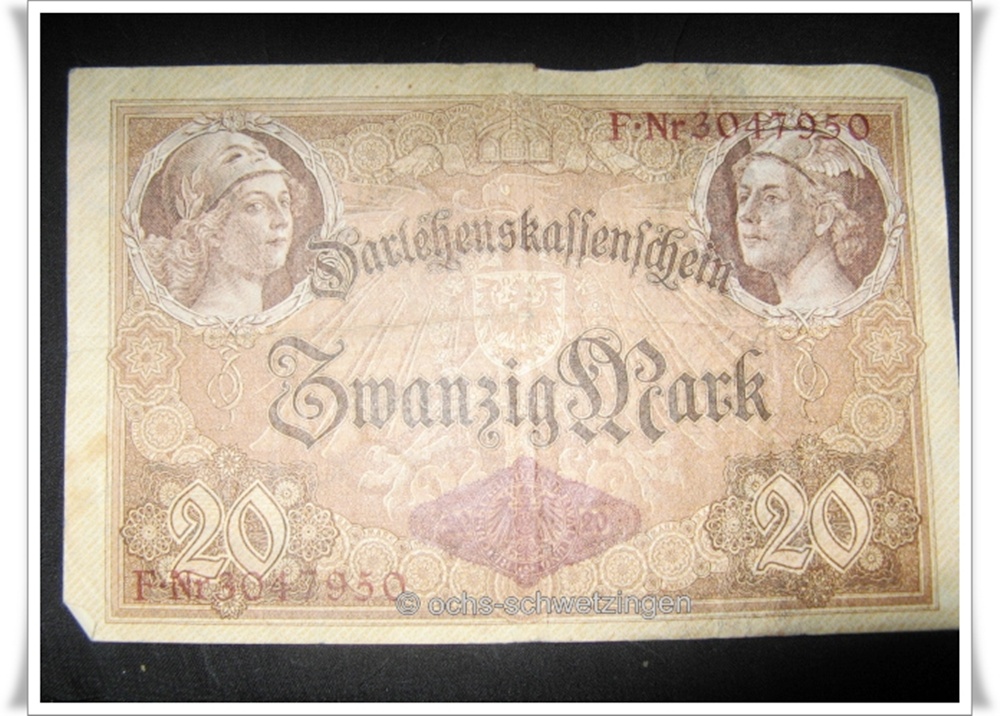 Banknote Germany 20 Mark 1914(P-48a - 17/1)