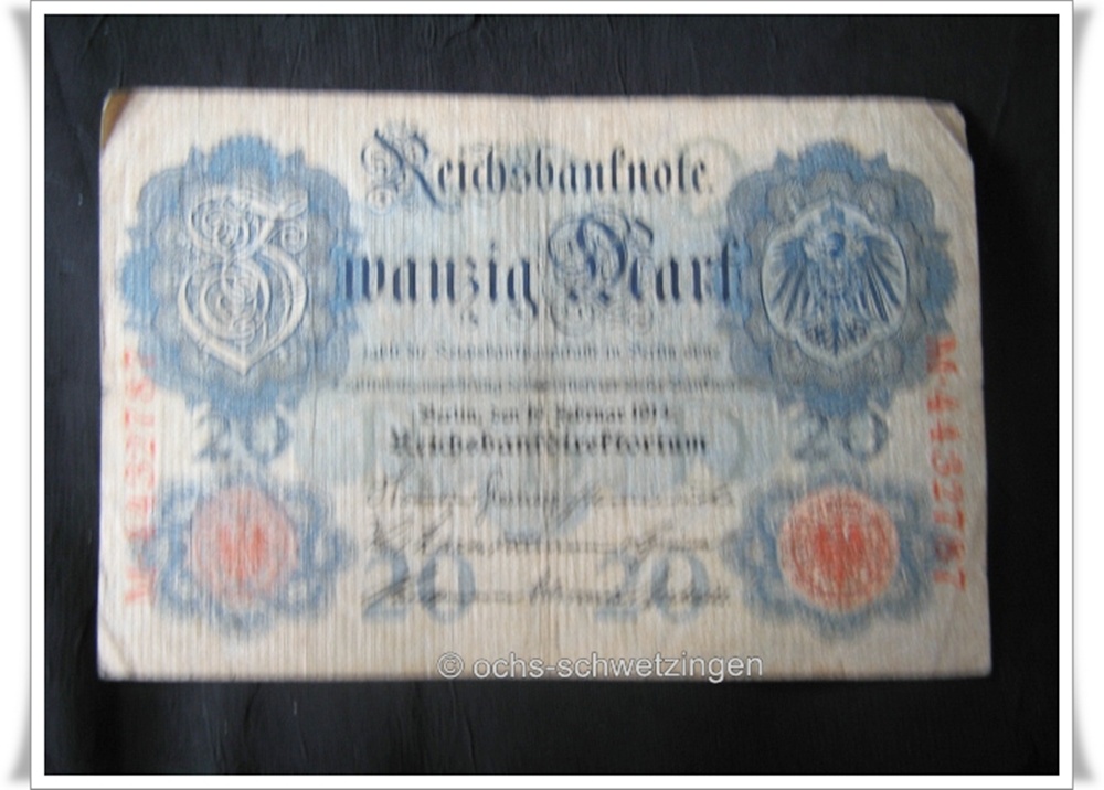 Banknote Germany 20 Mark 1914 (P-46b - 20/1)