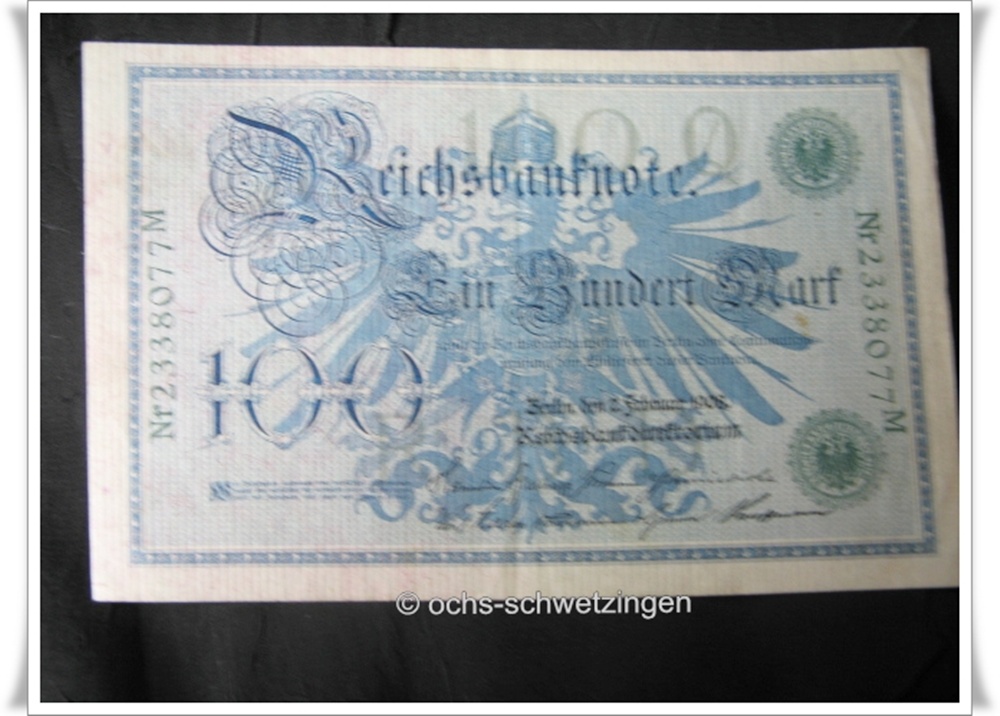 Banknote Germany 100 Mark 1908 (P-34 - 21/1)