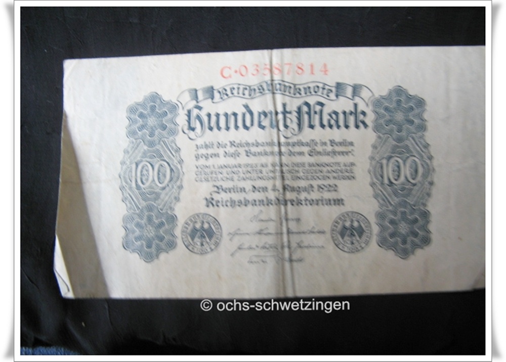 Banknote Germany 100 Mark 1922 (P-75 - 23)