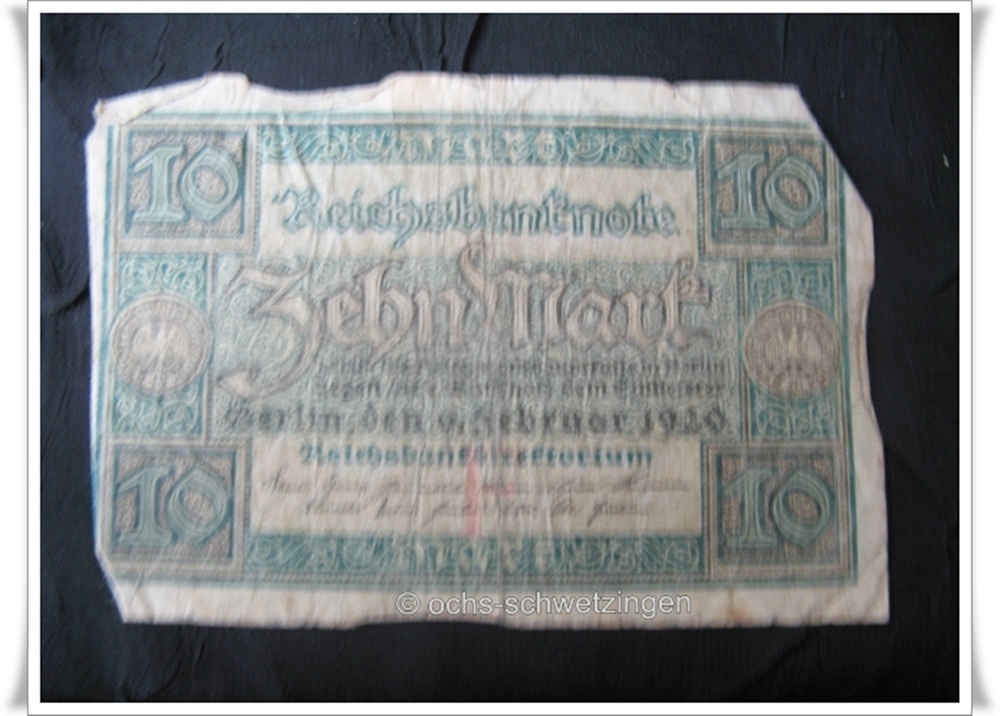 Banknote Germany 10 Mark 1920 (P-67 - 25)