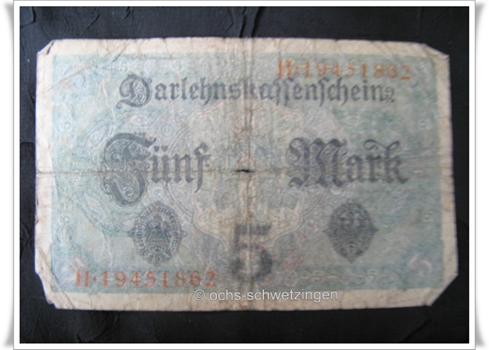 Banknote Germany 5 Mark 1917(P-56 - 27)