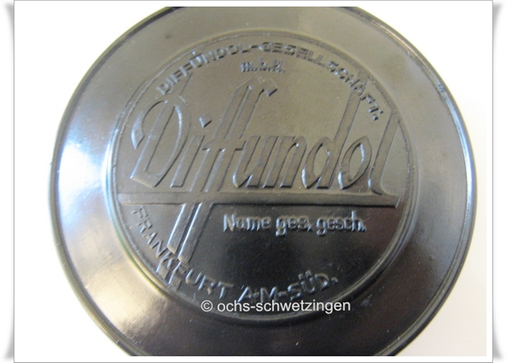 Bakelit: Dose für Farbband -  Diffundol aus Frankfurt ca. 7 cm ( 10)