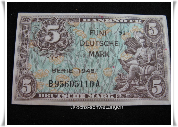 Banknote Germany 5 Deutsche Mark "Kopfgeld" 1948