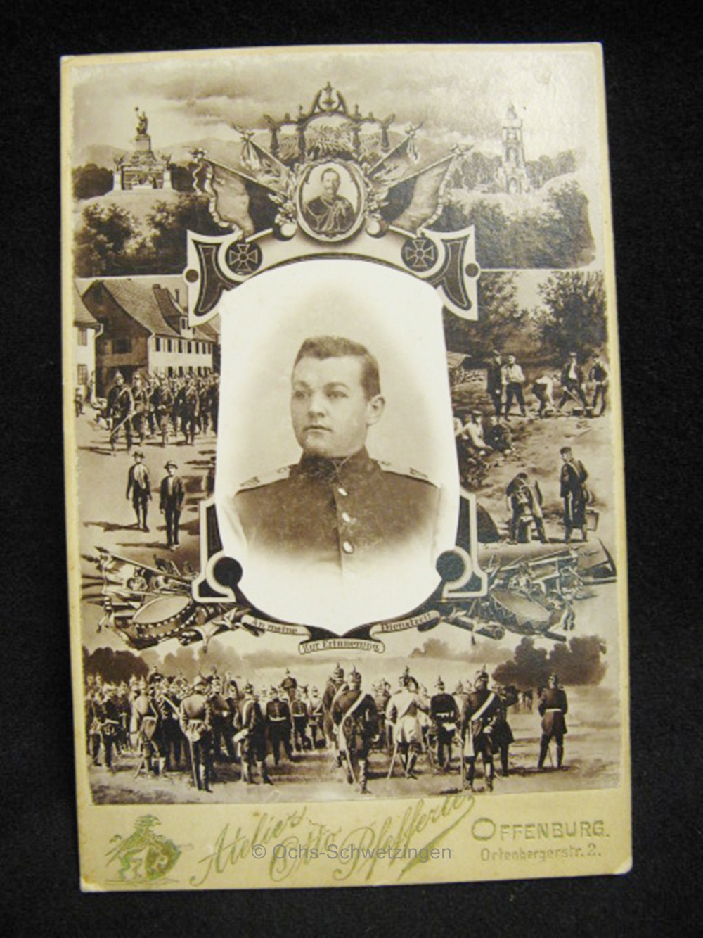 CDV Foto  Reservistenbild Baden -Original um 1900 (A50)
