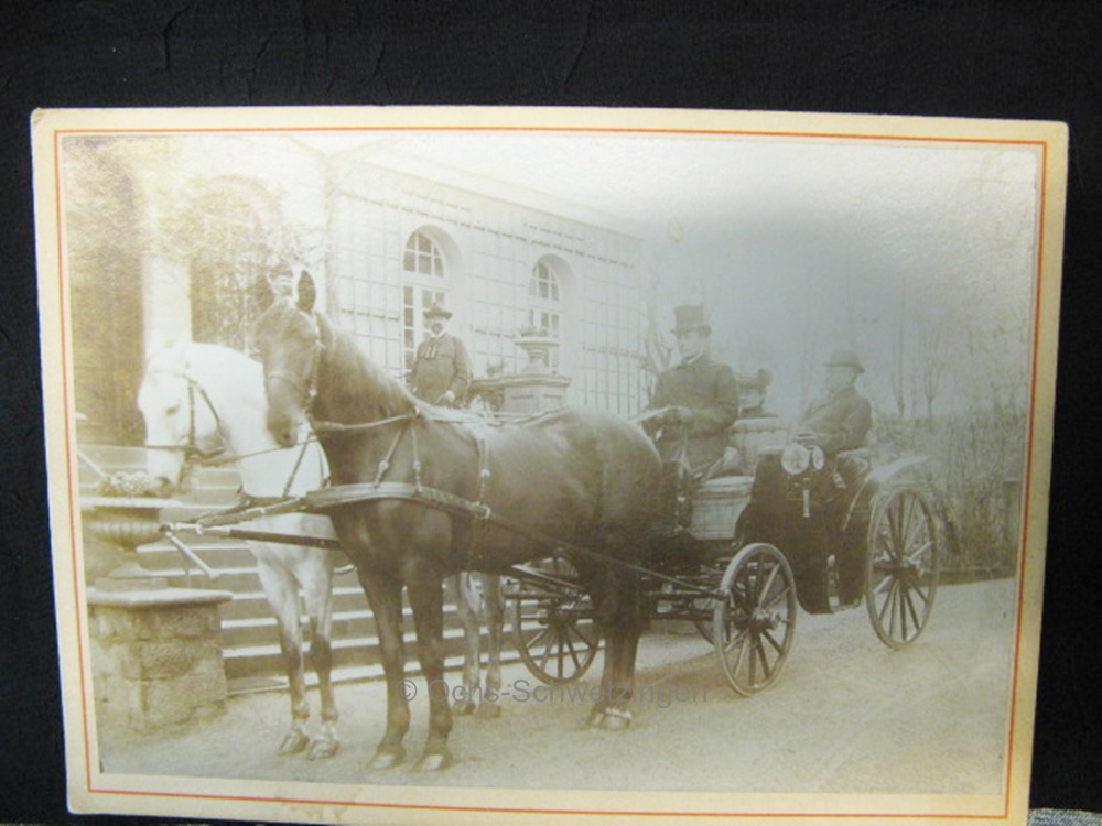 CDV Foto  Kutsche & Zivilisten - Original um 1890 (40)