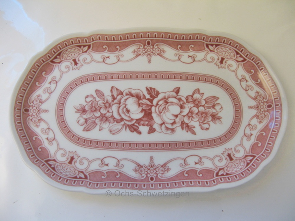 Hutschenreuther Windsor Rot Butterplatte ca.24 x 15,5cm