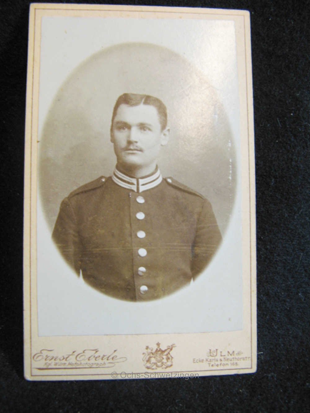 CDV Foto  Uniform  - Original um 1899 (A03)