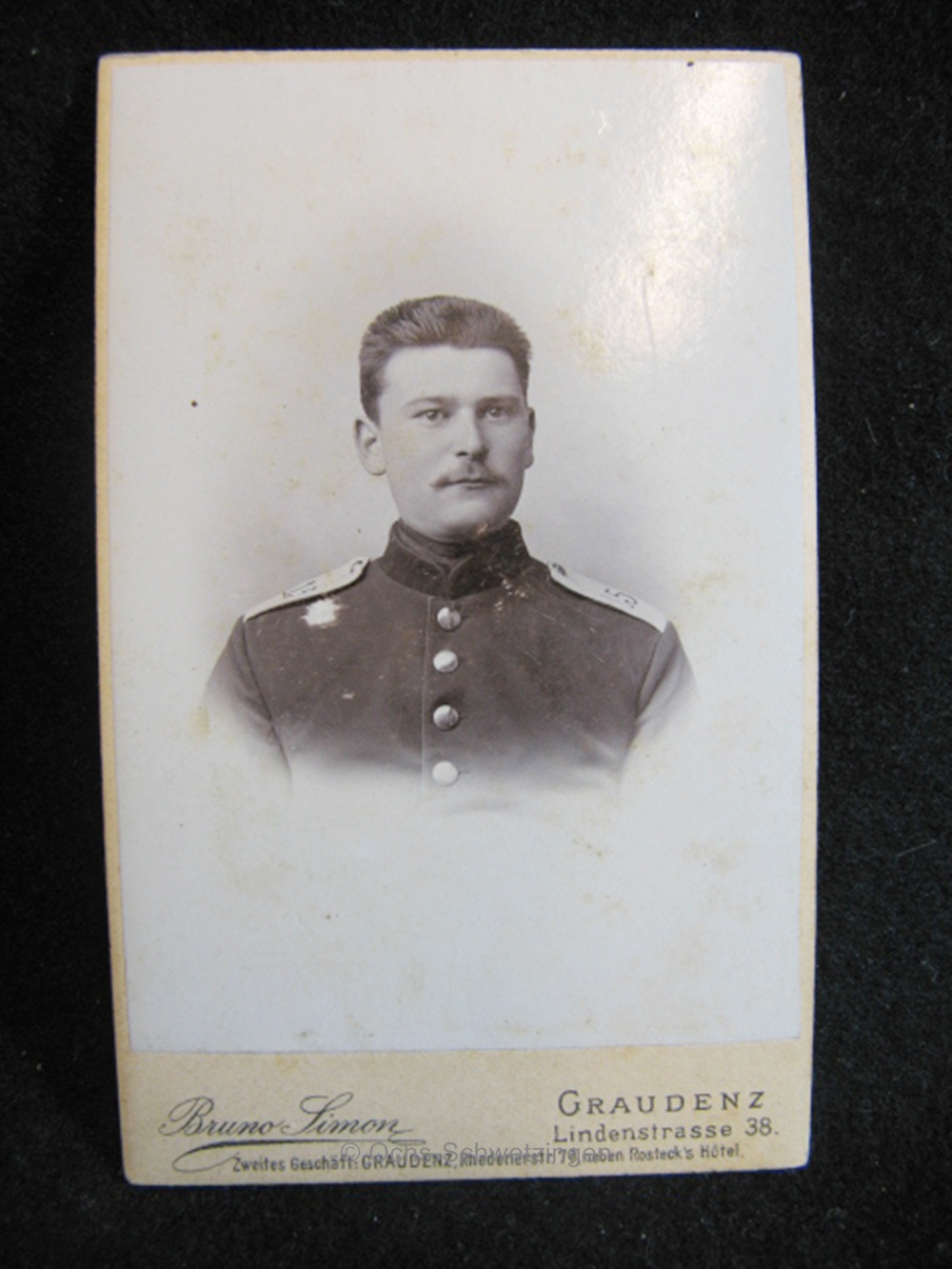 CDV Foto  Uniform  - Original um 1899 (A06)