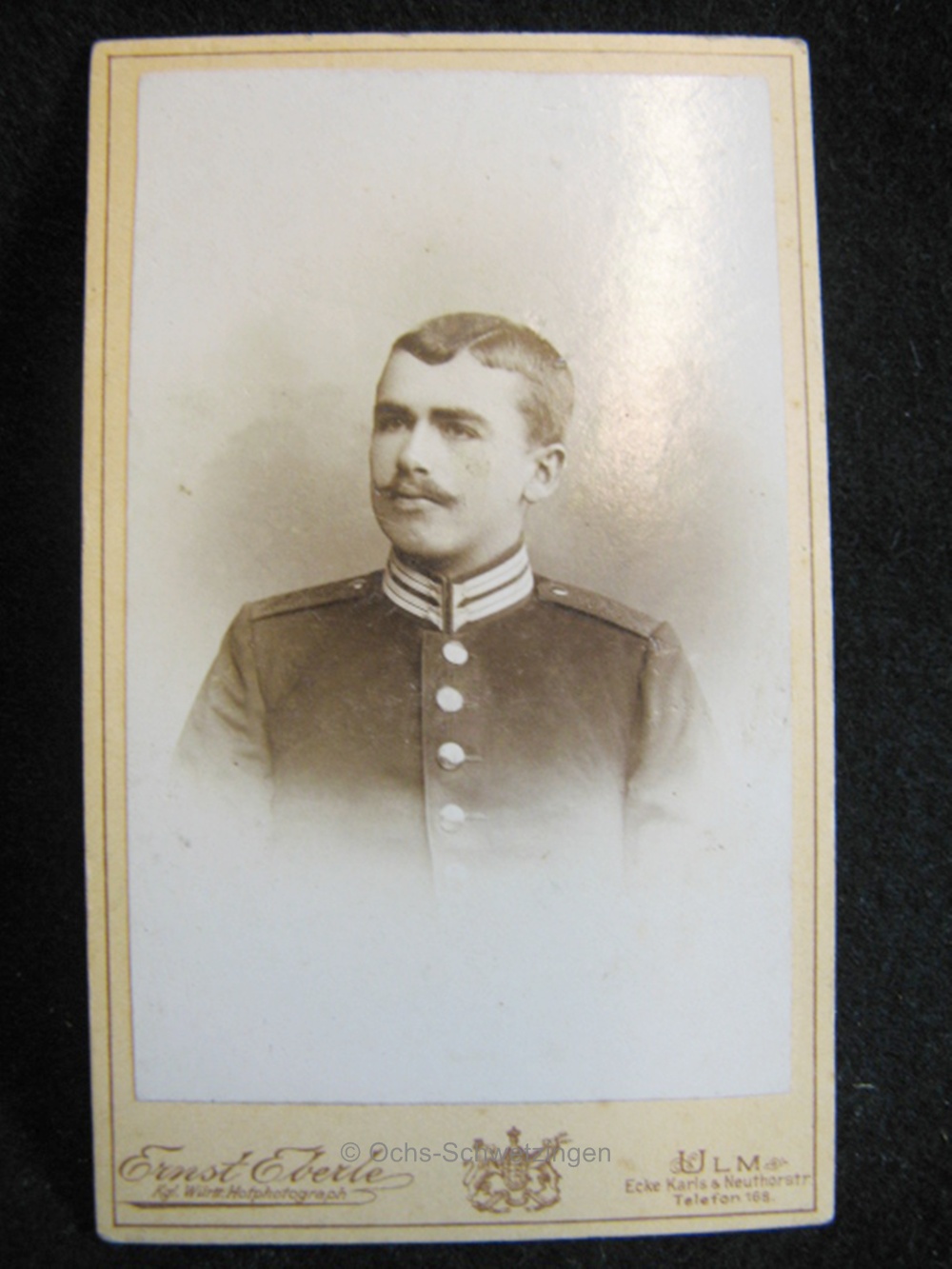 CDV Foto  Uniform  - Original um 1899 (A07)