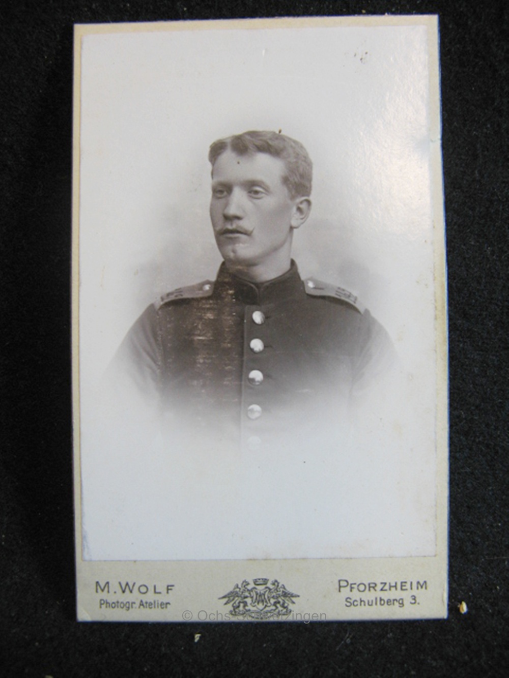 CDV Foto  Uniform  - Original um 1899 (A16)