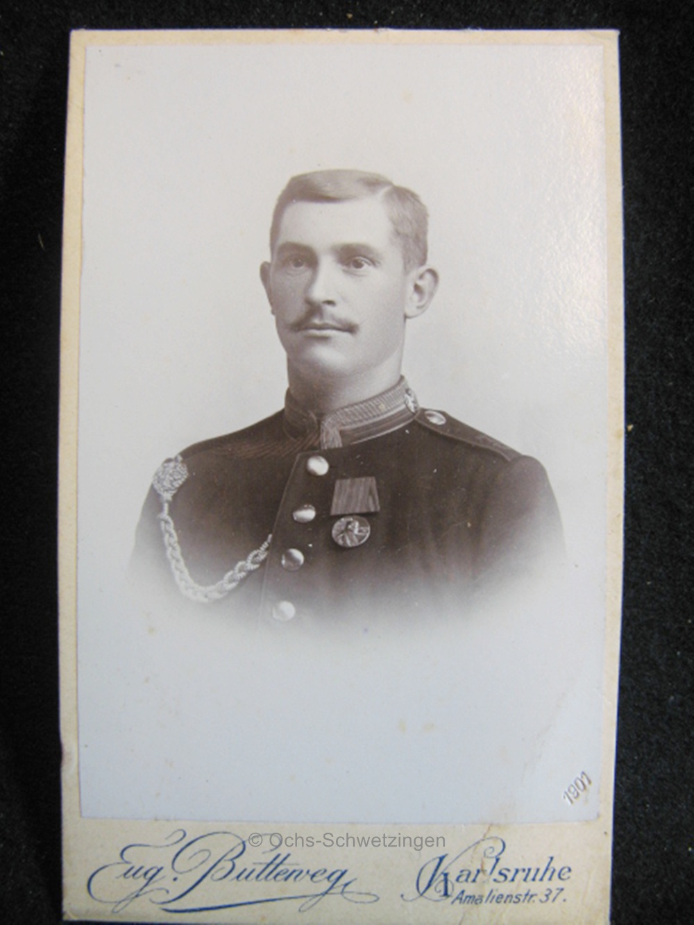 CDV Foto  Uniform  - Original um 1899 (A18)