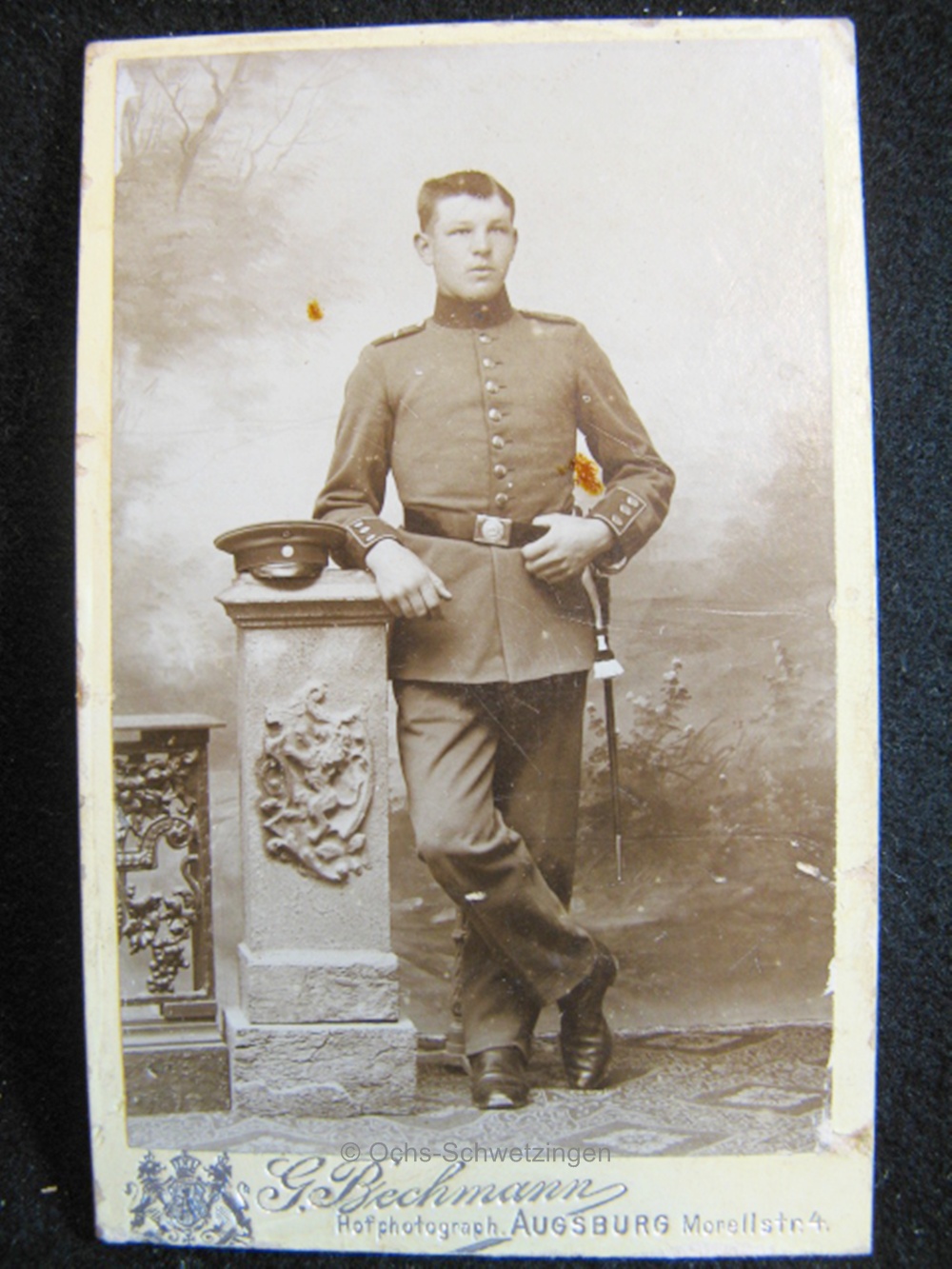 CDV Foto  Uniform  - Original um 1899 (A43)