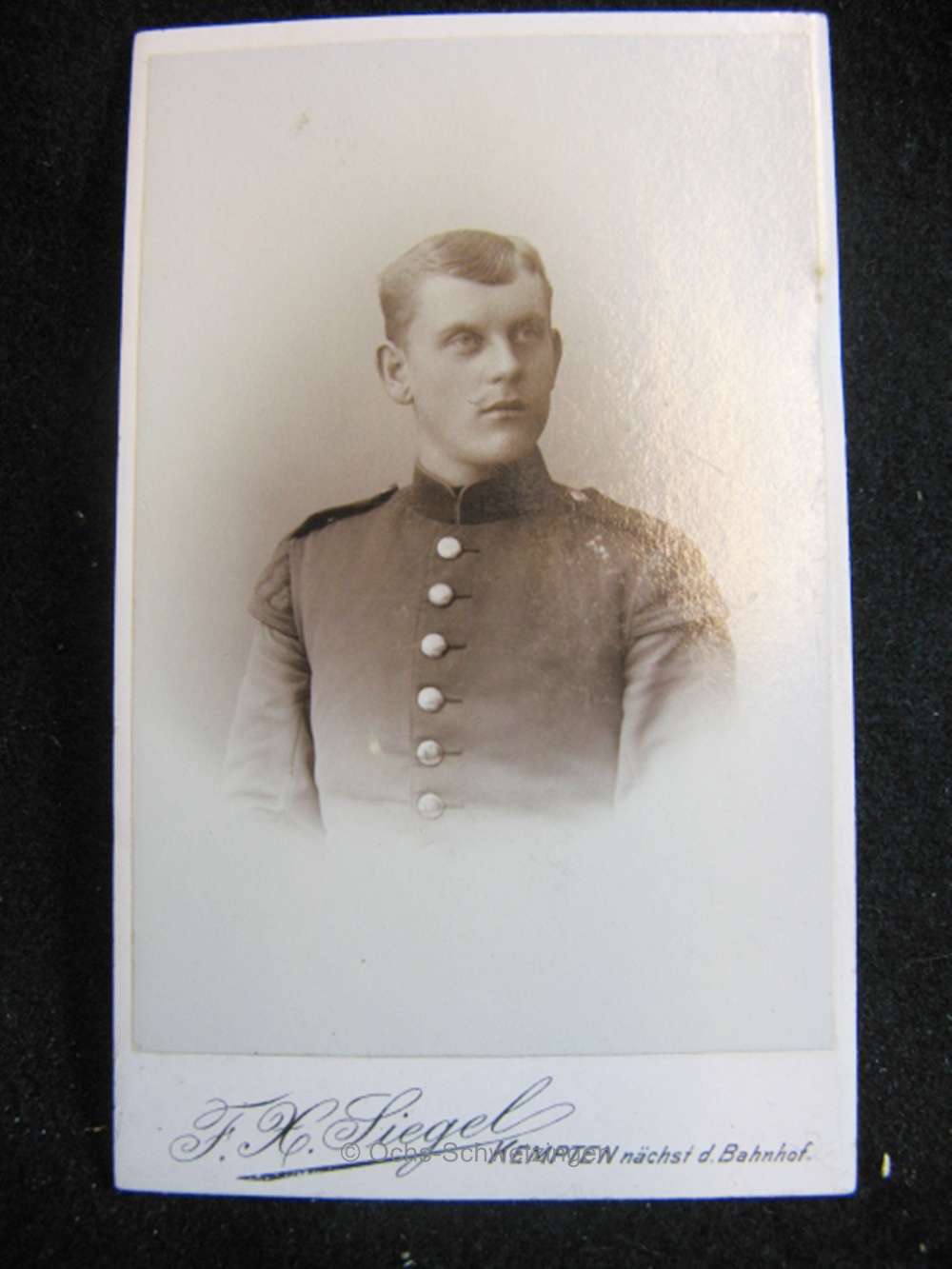 CDV Foto  Uniform  - Original um 1899 (A45)