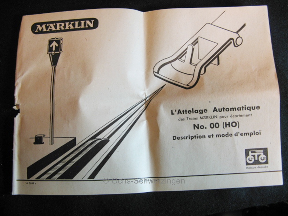 MÄRKLIN  Gebrauchsanltg F. automatische Kupplung (35)