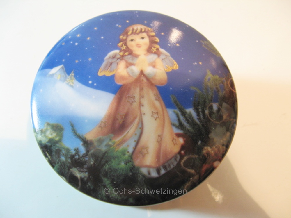GOEBEL Dose mit Engel  1999 - 8,5 cm
