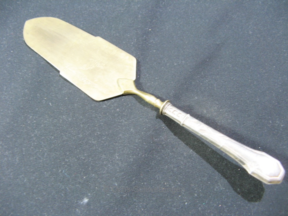 Tortenheber mit Silbergriff um 1900 - 800 Silber