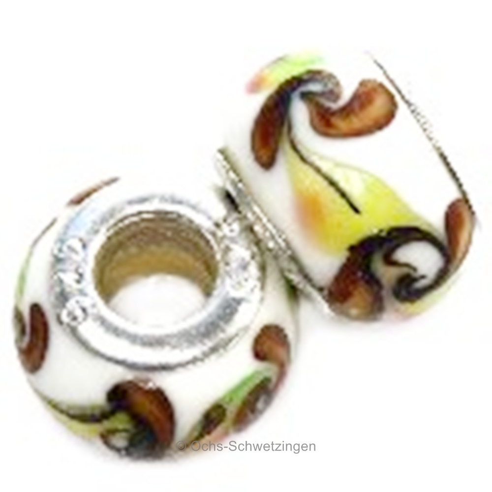 Bead - modular beads - Glas Bead Element - Loch ca.4,5mm (01)