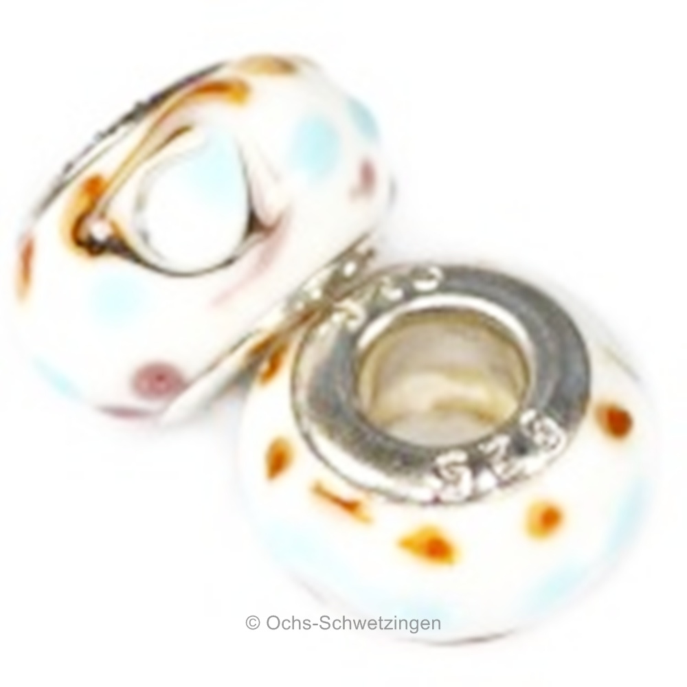 Bead - modular beads - Glas Bead Element - Loch ca.4,5mm (03)