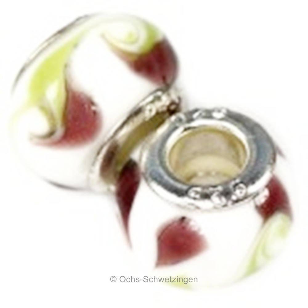 Bead - modular beads - Glas Bead Element - Loch ca.4,5mm (04)