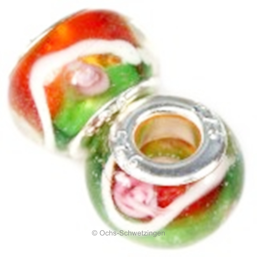 Bead - modular beads - Glas Bead Element - Loch ca.4,5mm (16)