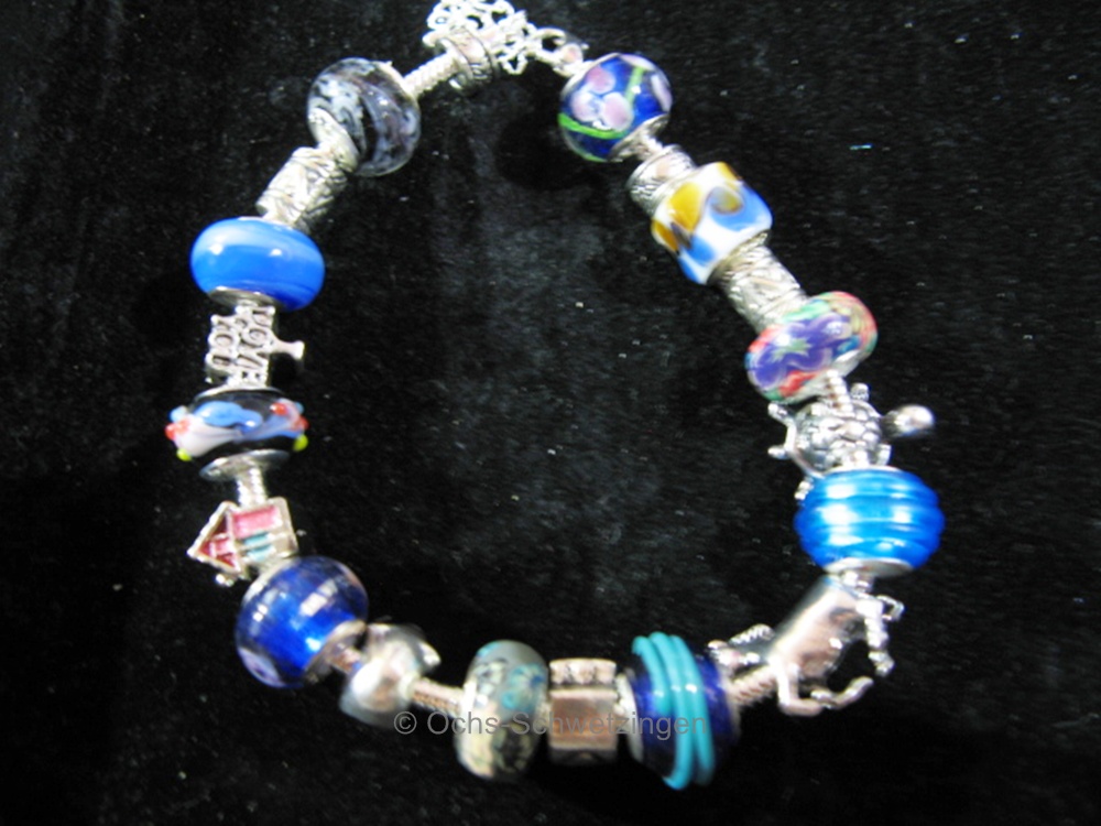 20 Beads - modular bead - Elemente + Spacer - Loch ca.4,5mm (a5)
