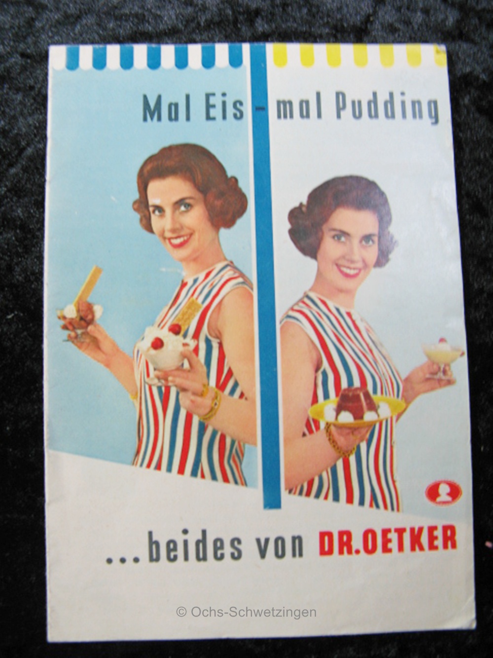 Dr. Oetker Rezeptheft um 1955 - Mal Eis mal Pudding  (B3)