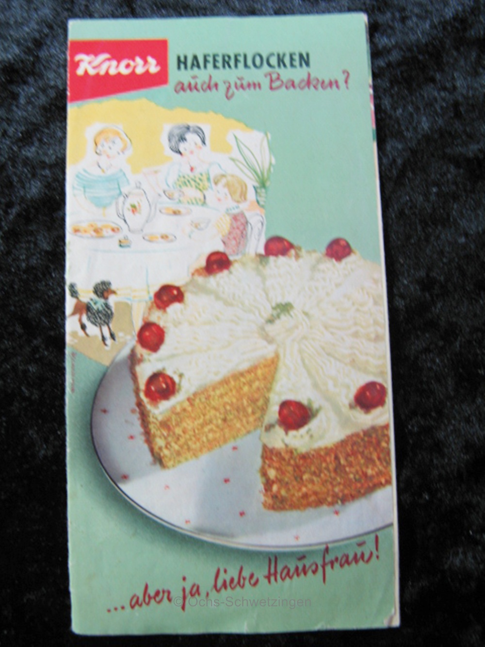 Knorr  Rezeptheft um 1950 - Haferflocken auch zum Backen (B6)