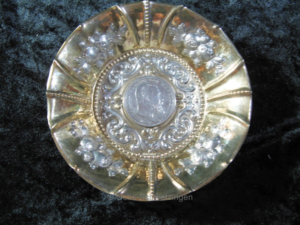 Schale Wilhelm II - 800 Silber ca.123 Gramm- Ø ca.14 cm von 1925